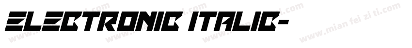 electronic italic字体转换